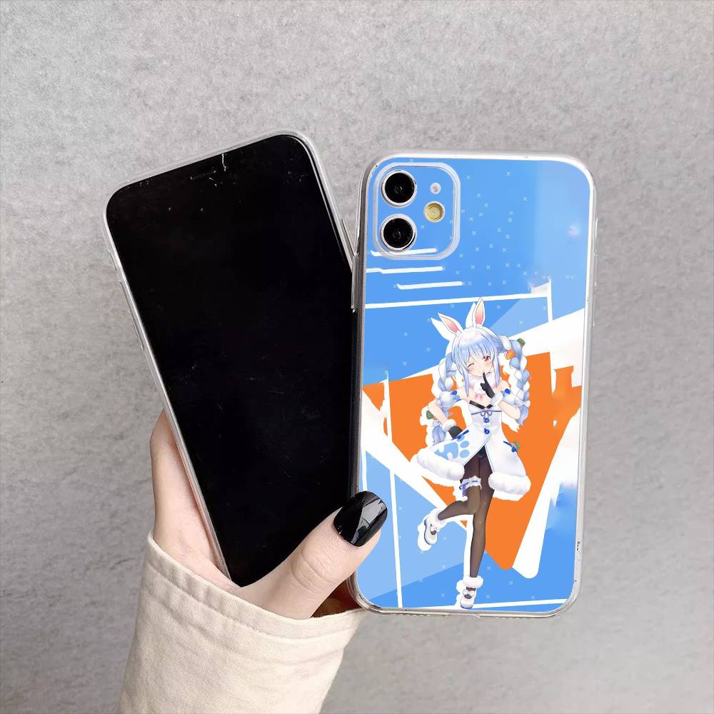 Holo-Usada Pekora Phone Case For iPhone17,16,15,14,13,12,11 Plus,Pro Max Soft Transparent Cover iPhone15promax