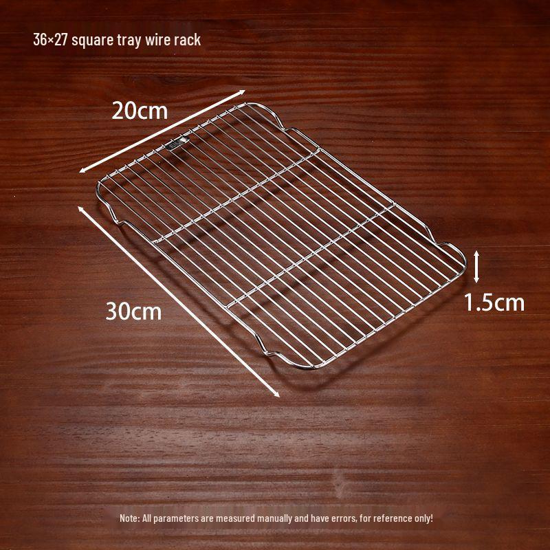 Rektangulært grillnett og tørkestativ i rustfritt stål med V-bendesign