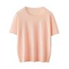 Women's Slimming Wool Knit Sweater - Round Neck, Three-Quarter Sleeve, Solid Color, Korean Loose Fit for Fall & Winter