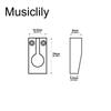 Musiclily Ultra 10.5mm Style Tremolo Bridge Saddles for Stratocaster Electric Guitars, Chrome (Set of 6)