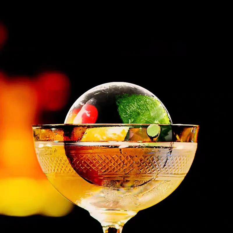 2PCS Ball Silicone Ice Ball Maker Mould Ice Cubel Maker with Tools Sphere Cube Tray Mould 2.4 Inch Round Ice Box Mold