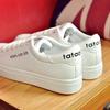 Timeless White Korean Female Flat Leather Sneaker For Sports And Students