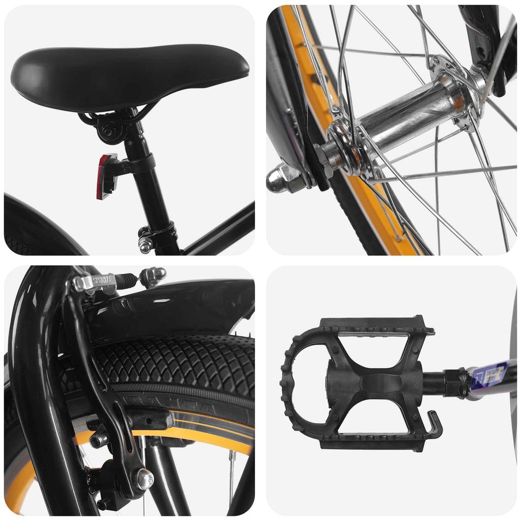 Kinderfahrrad 20 Zoll für Alter 6 11 Schwarz