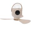 USB Powered Ceiling Fan with Light 4 Speed Timing Function 7200mAh Battery Remote Control Camping Ceiling Fan for Outdoor Tent