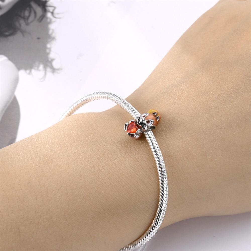 Original Charms Copper Certified Cute Squirrel Beads Fit Bracelet Women Jewelry Making Diy