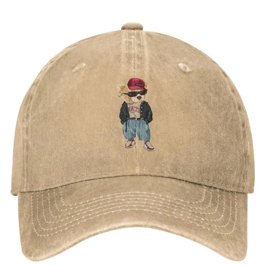 Gorra de Béisbol Lavada Stay Cool Boy Estampado de Animales Oso Clásica Trucker Gorra de Papá Verano Mujeres Hombres Deporte al Aire Libre Gorras de Béisbol