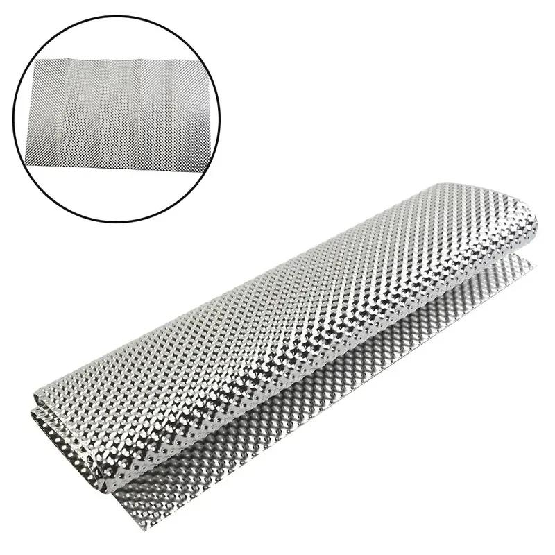 Bouclier Thermique Voiture Collecteur Turbo Échappements Isolation Thermique Moteur Électrique Plaque Aluminium Gaufré Isolation Résistante à la Chaleur 30cmx50cm