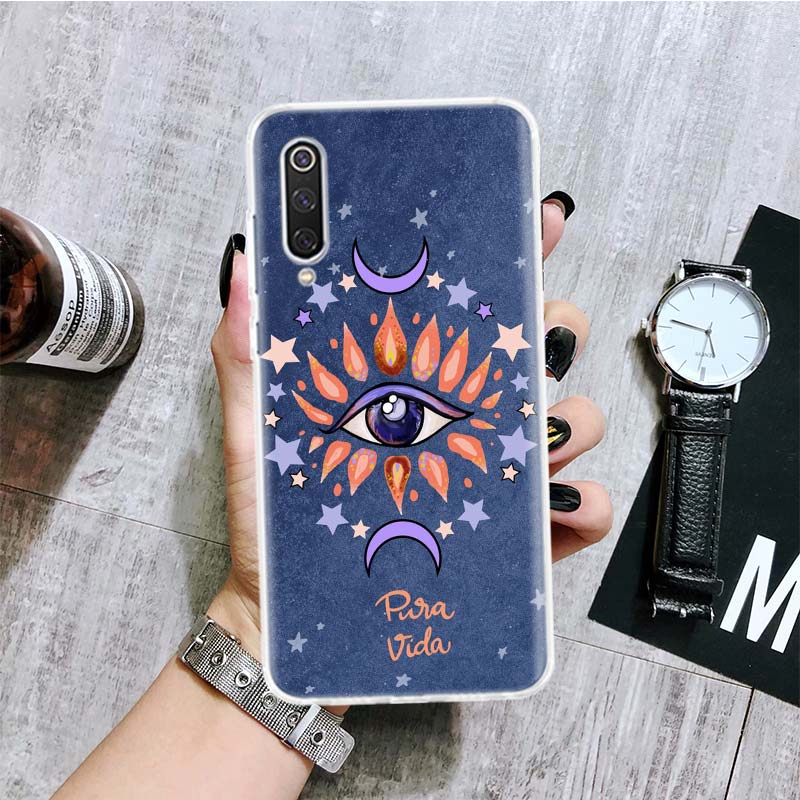 Evil Eye Gold Foil Phone Case For Xiaomi Redmi Note 10 9 8 11 Pro 11T 11S 10S 9S 9A 9C 9T 8T 8A 7 7A 5 Art Pattern Cover Coque