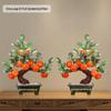 Jade Carved Persimmon Tree Ruyi Ornament - New Chinese Style Decor for Living Room or Entrance