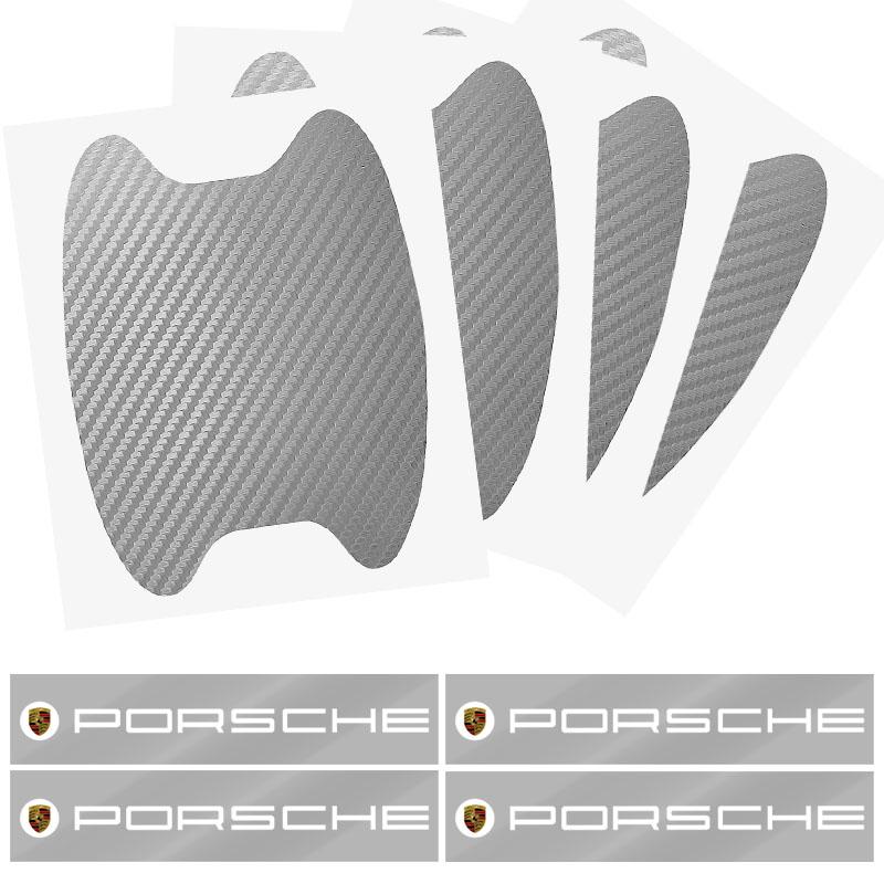 Car Door Sticker Carbon Fiber Scratches Auto Handle Protection Film For Porsche Boxster Cayenne Panamera Macan Cayman 911 918 996 917 991