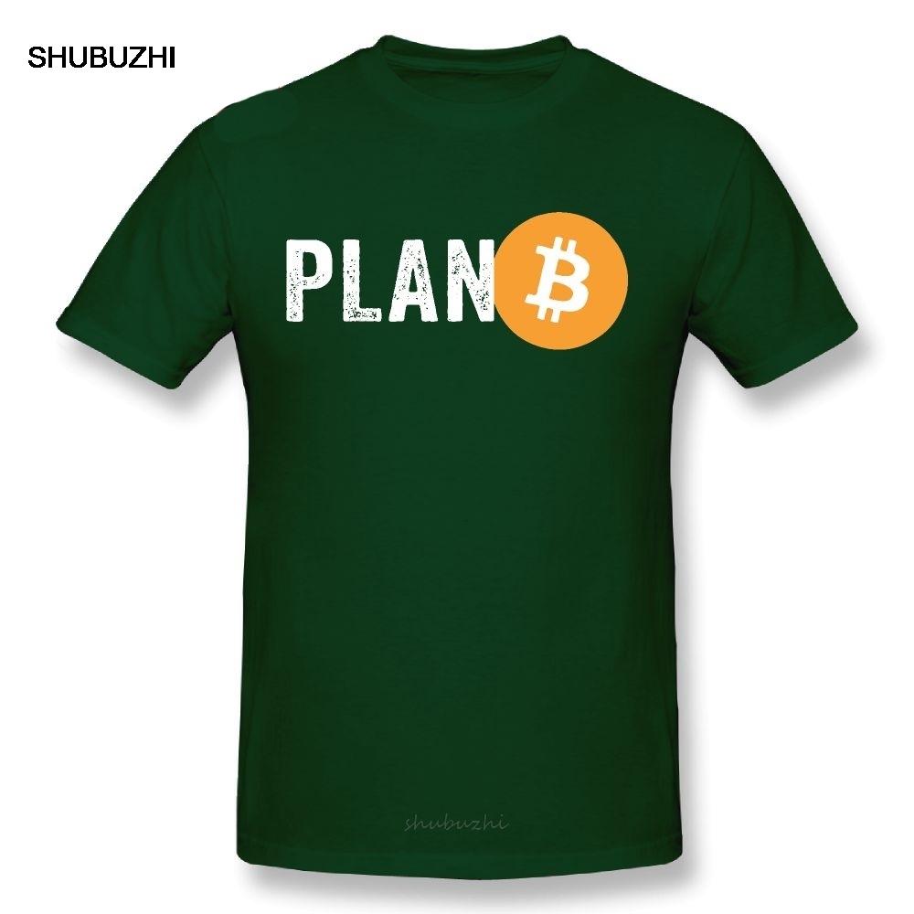 Unisex Plan B Cryptocurrency Bitcoin Funny T Shirts for Unisex Tops Tees Classic Fit Birthday Gift Cotton TShirt