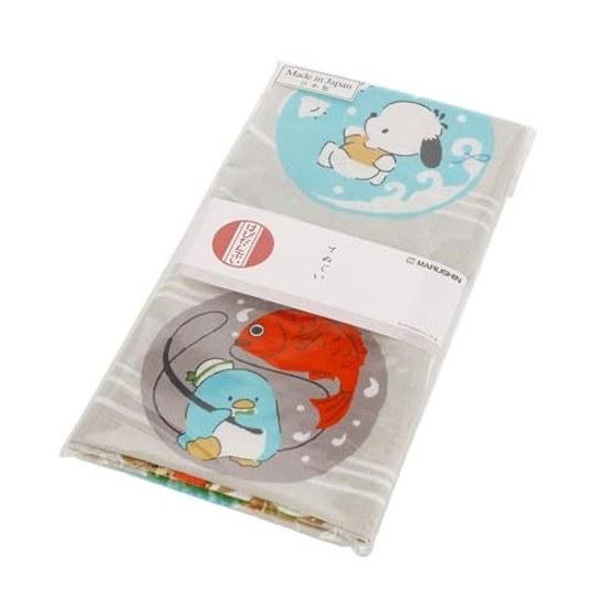 Marushin Tenugui Sanrio Characters Hapidanbui Traditional Patterns Nostalgic Revival Towel Thin Japan Made Bath Souvenir Overseas Foreign Foreigners