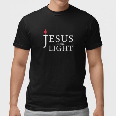 Jesus Is The Light Christian T-Shirt Faith Religious Inspirational Tee