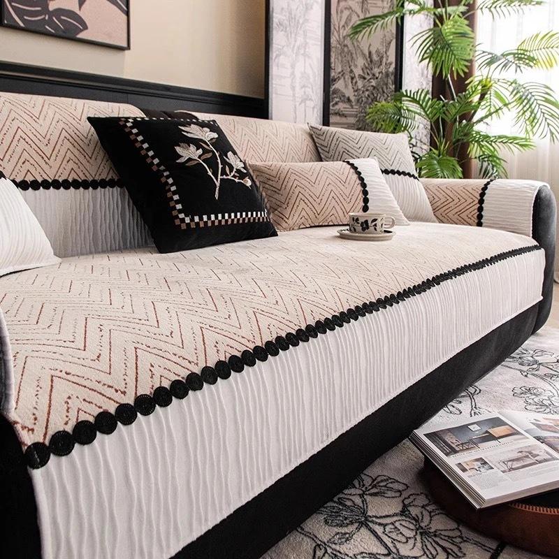 

Chenier Sofa Cushion New Four-Season Universal Leather Sofa Cover Seat Cushion Non-Slip Sofa Cover Cloth Towel Cushion 70*70cm