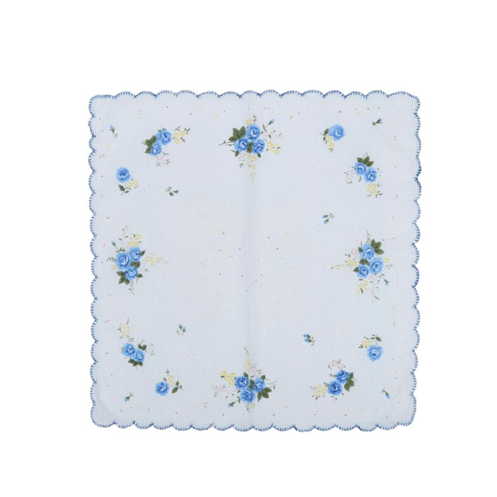 3ks Květinové kapesníkové ručníky 30*29cm Elegantní Vintage Klasické Bavlněné Hanky ​​Letní Přenosné Dámské Ručníky