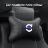 1Pcs Pu Leather Car Neck Pillow Auto Emblem Headrest For Volvo Xc60 Xc90 V40 V60 S60 V50 V90 S80 C40 XC40 V70 XC70 C30 EX90 C70