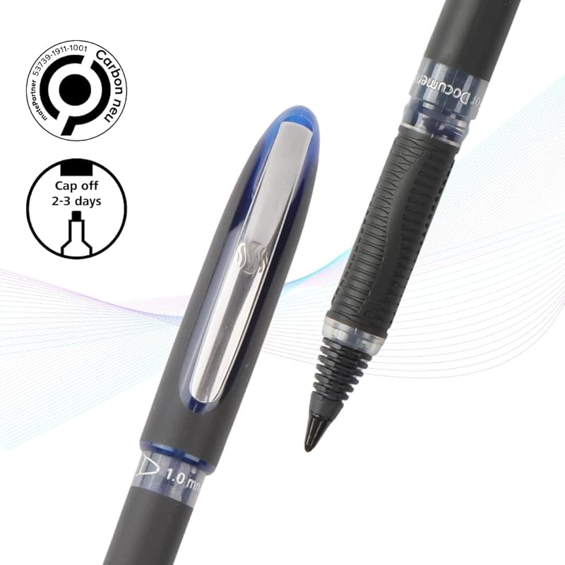 

Luxor Schneider, One Sign Roller Ball Pen - Blue, 1.0 mm, 2000 mtrs writing length, Waterproof Ink, Consistent ink flow, 11 синій