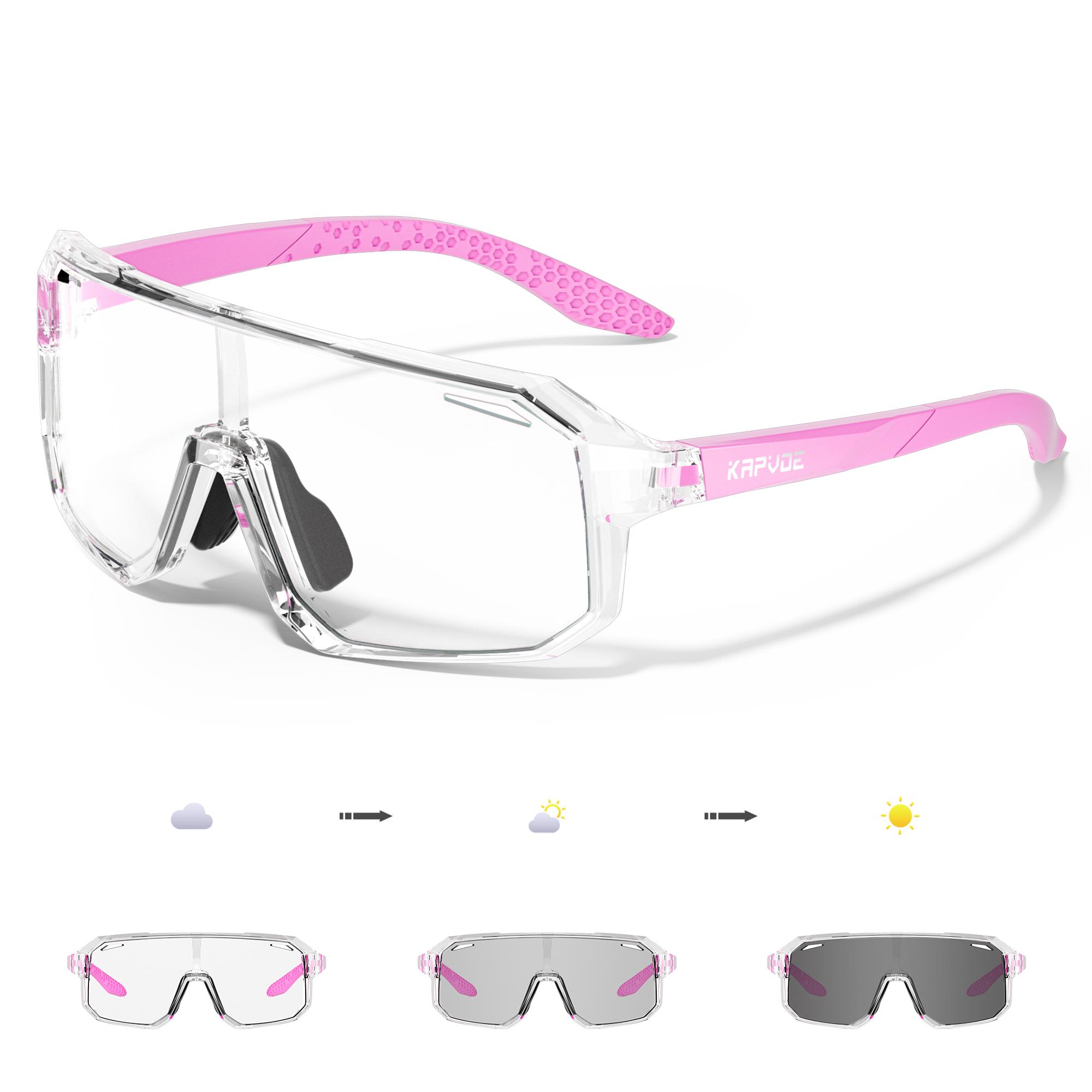 

KAPVOE Kids Cycling Glasses UV400 Photochromic Sunglasses for MTB Road Bike Outdoor Sports Running Eyewear No accessories