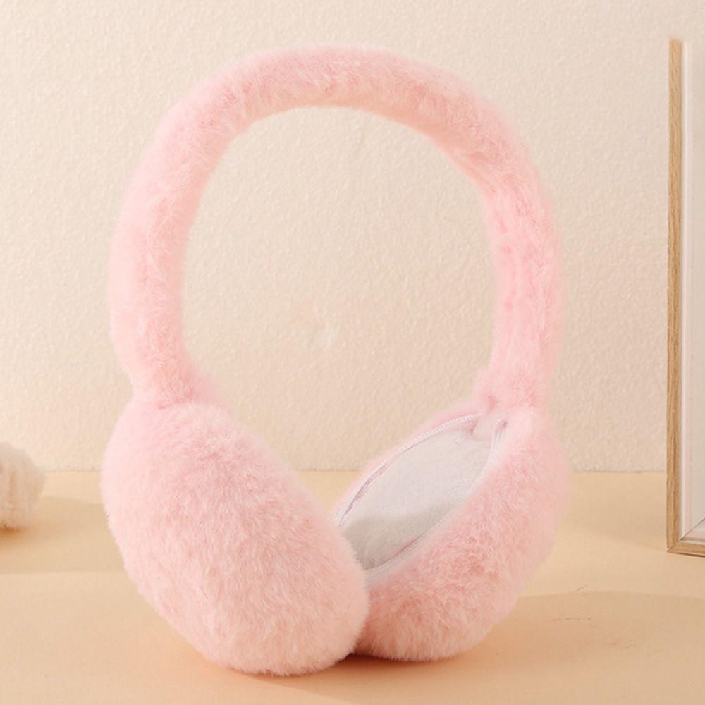 Winter Warm Foldable Earmuffs Soft Plush Fluffy Earflaps Fashion Ear Warmer  For Women Men Outdoor