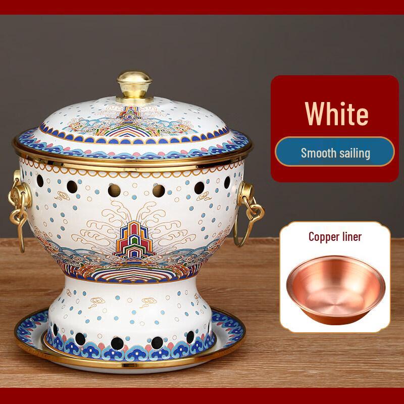 Qiwei Pure Copper Enamel Personal Hot Pot