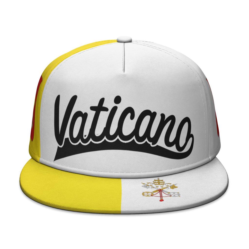 Vatican City State Free Custom Made Name Number Team Logo Brimmed Cap Country Travel Latin Nation Vaticano Flag Hip-hop Hat