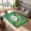 Ireland Rugby Crystal Velvet Rug, Custom Name Text Personalized Non‑Slip Floor Mat for Home Decor Gift