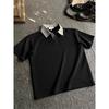 Houndstooth Short-sleeve Men's Summer Lapel Poolo Shirt, Straight-shoulder Henley Shirt T-shirt Versatile Casual Men Plaid Collar Short Sleeve Polo