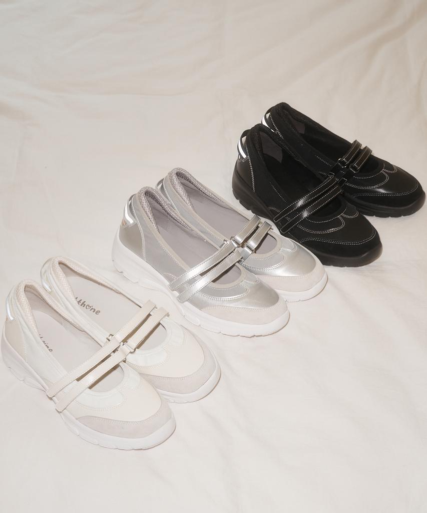 Tthone Lola Double Strap Combination Sneakers 4Cm [Ivory]