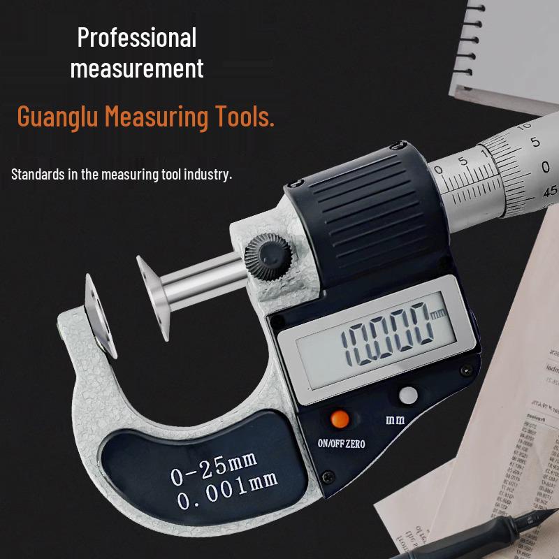 Guilin Guanglu Micrometer Screw Dial Caliper 0-25mm, 0.001mm Precision