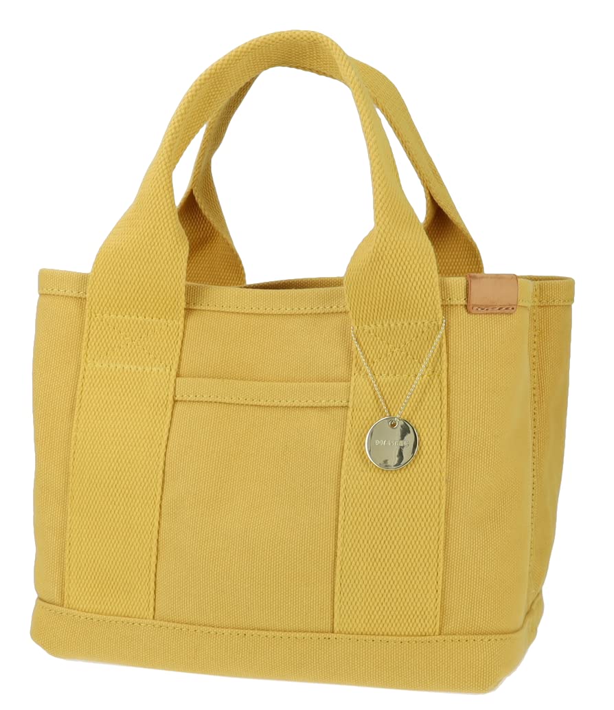 Dot and Stripe Monopia Canvas Divided Mini Tote Bag, Women s, Yellow