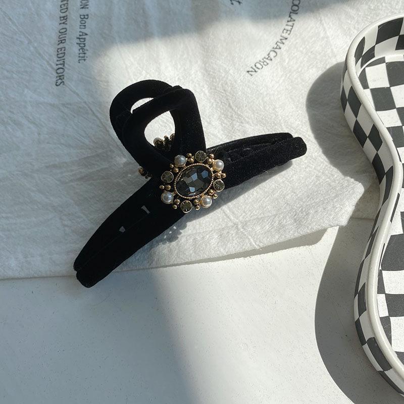 Baroque Crystal Hair Claws Jewelry For Women Chinese Boutique Headdress Luxury Handmade Gem Hair Accessories Hairpins