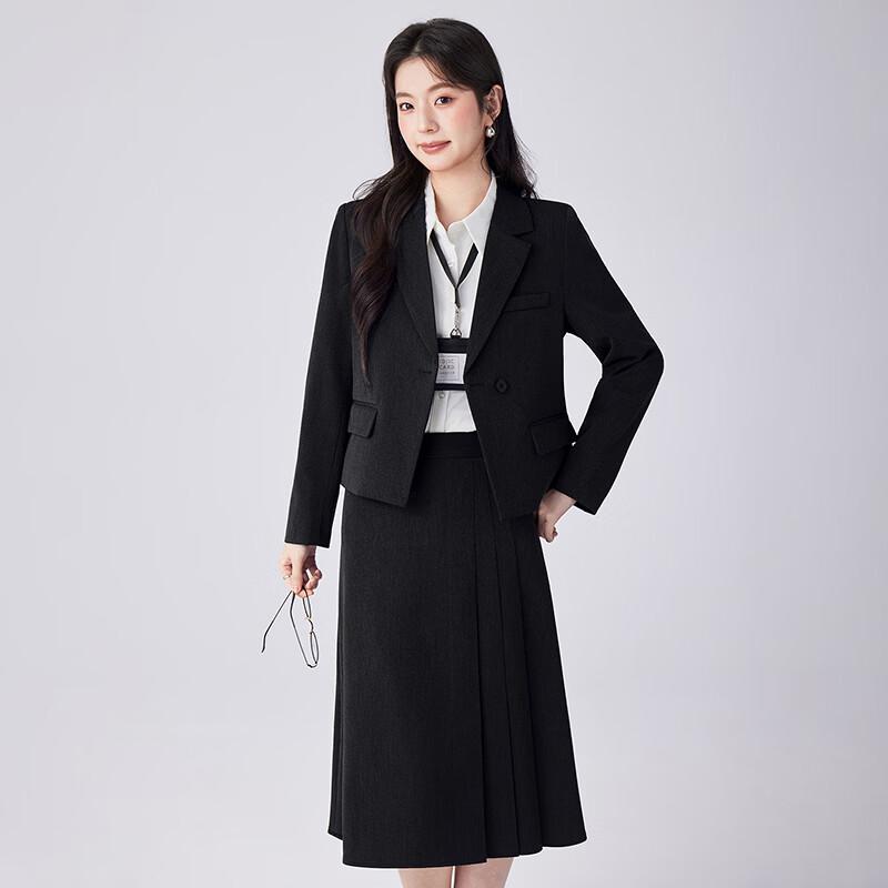 Women s Professional Blazer & Pleated Skirt Suit Set M