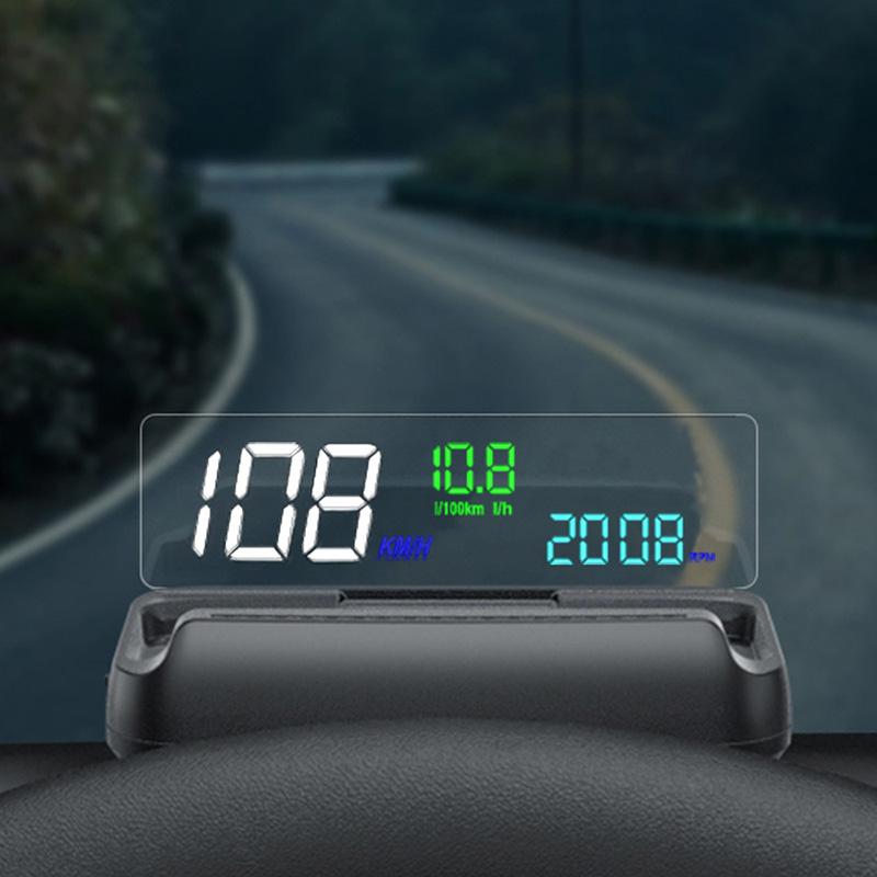 Vjoycar 2022 New Navigation HUD Auto-Lift Mirror Display RPM Speed Projector Oil consumption HUD Performance IOS & Android App