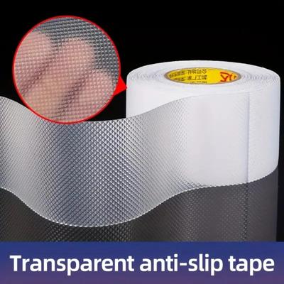 5M Transparent Anti Slip Tape Self Adhesive Waterproof Adhesive Tape for Bathtub Stairs Safety Traceless Design Home Improvement
