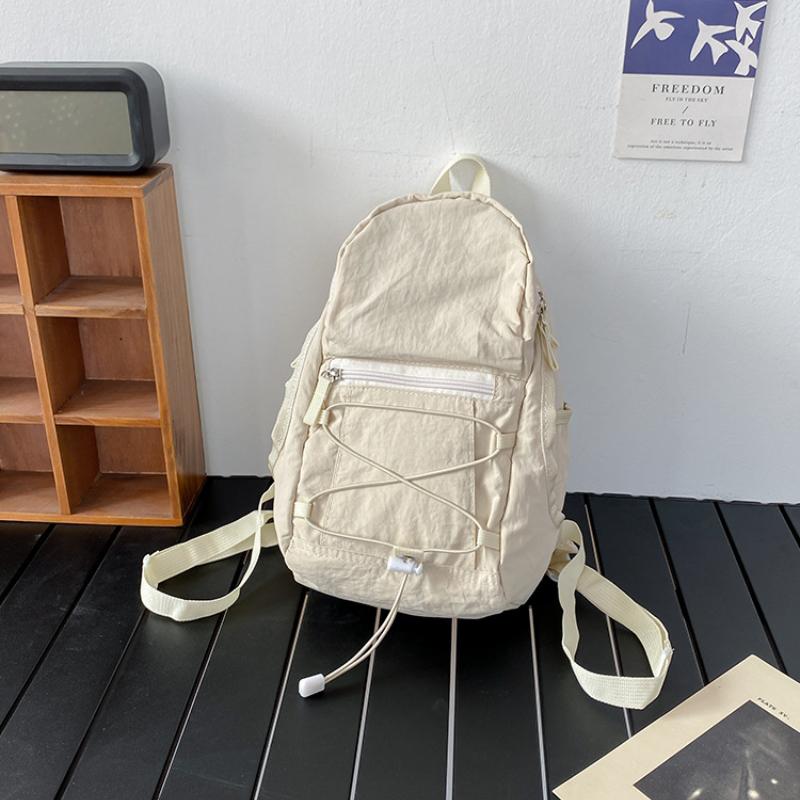 

Мини-повседневная сумка на шнурке, легкий рюкзак для путешествий для женщин 18x10x31CM белый