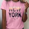 Letter-printed T-shirt Summer and Spring Short-sleeved Round-neck Casual Top Women's Clothing Women Clothes Graphic T Shirts