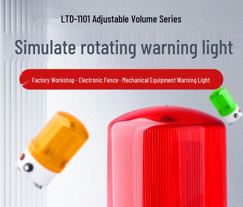 Magnetic LED Strobe Light & Alarm: Flashing 24V/12V with Sound, 220V Anti-Rear-End