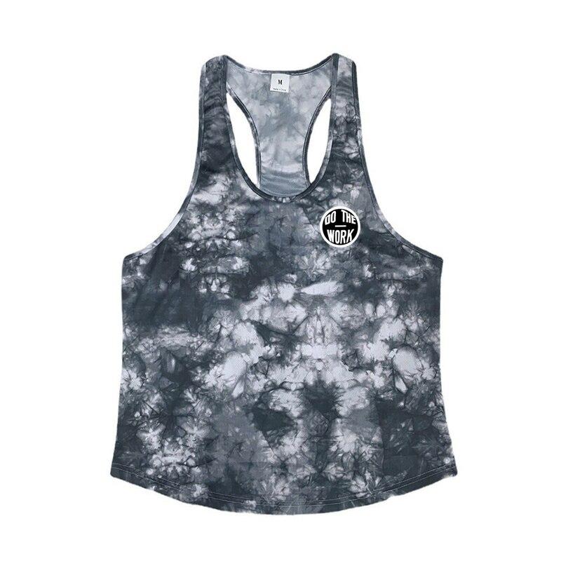 Men’s Gym Clothes Mesh Breathable Camouflage Bodybuilding Undershirt Summer Sleeveless TShirt for Male Sportswear