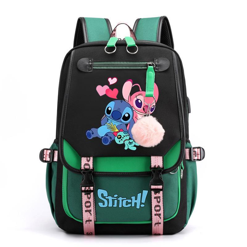 Cartoon Schoolbag Junior High School Student High School Student With Usb Multi-Function Student Schoolbag