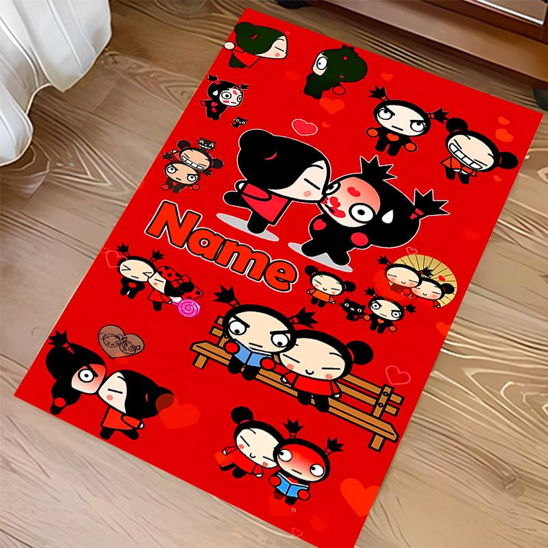 Custom personalization Pucca Print Area Rug - Soft, Washable Non-Slip Indoor Mat,Living Room,Home&Office Decorative Rug