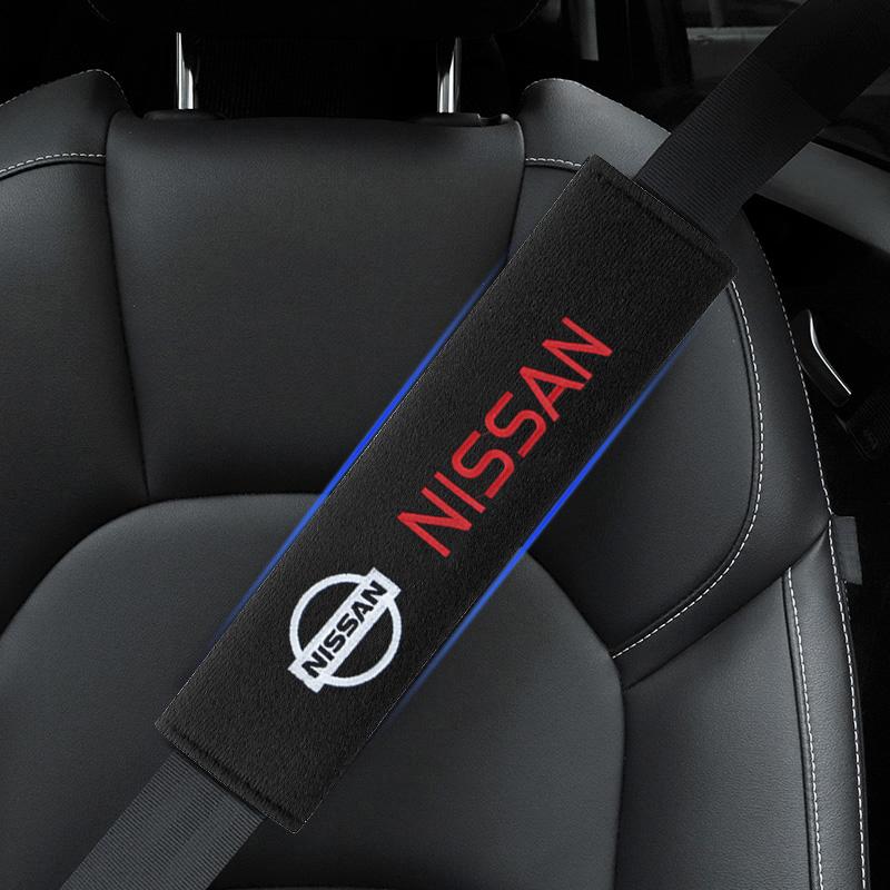 2Pcs Car Seat Shoulder Belt Cover Protector Pad Auto Accessories For Nissan X-Trail T32 T31 Qashqai Tiida Teana Car Styling