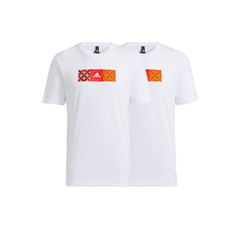 Adidas Cny Gfx Tee Year Of The Tiger Limited Edition Logo Print Sports Round Neck Short Sleeve T-Shirt Men Tops White HI3291