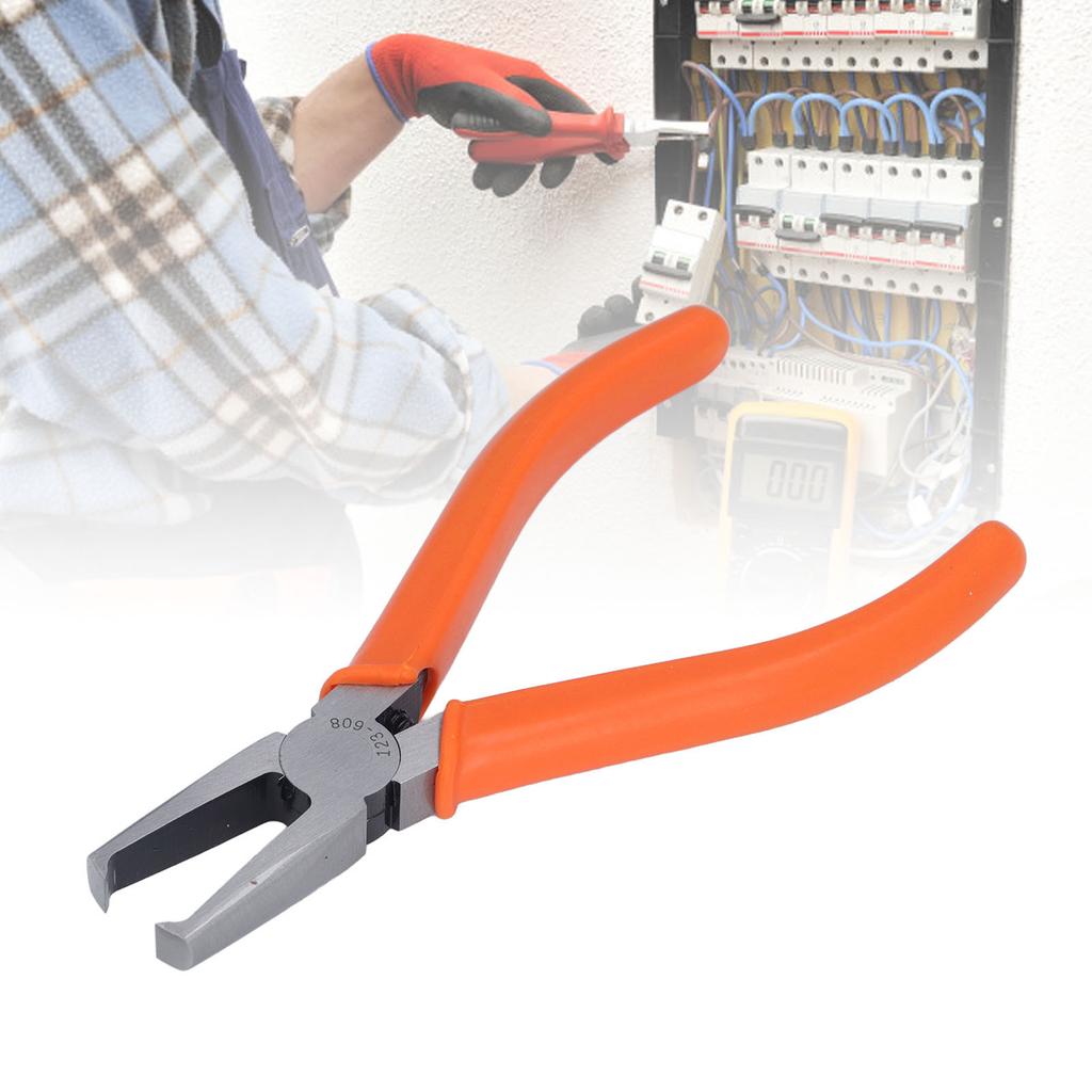 Transverse End Cutter 8mm CRV Long Nose Flush Jaw End Cutting Pliers with Auto Reset Spring for Elec