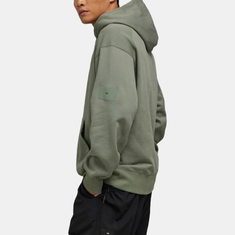Y-3 Solid Color Hooded Casual Sweatshirt Unisex Sweatshirt Green IP7698