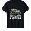 European Sizes Road Adventure T Shirt  Machine Washable  Tee with A Little Dirt Never Hurt Graphic,  Fabric, Easter Gifts for Men