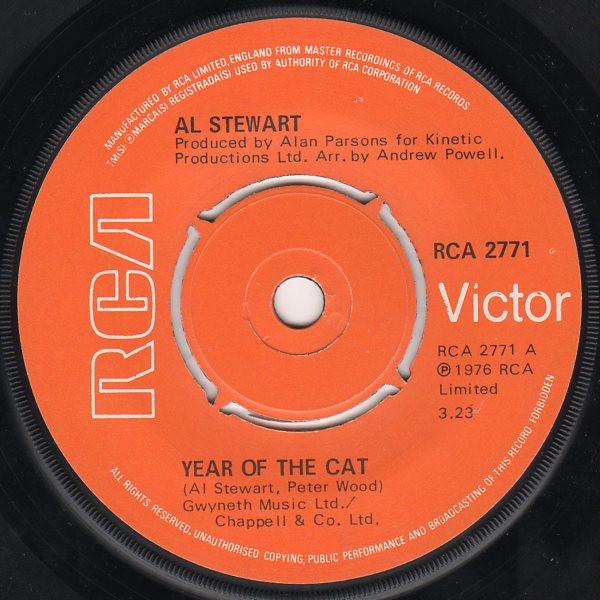 

7inch Record AL STEWART - Year Of The Cat RCA2771 RCA Victor 1976 UK Rock Used