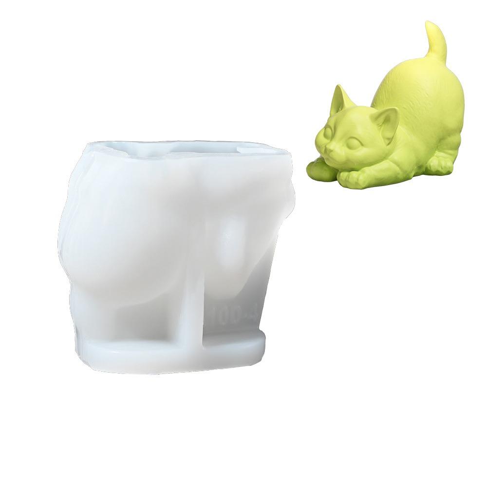 Simulated Dog Silicone Candle Mold 3D Ice Cube Mold Ornaments Mold Pudding Mold  Plaster