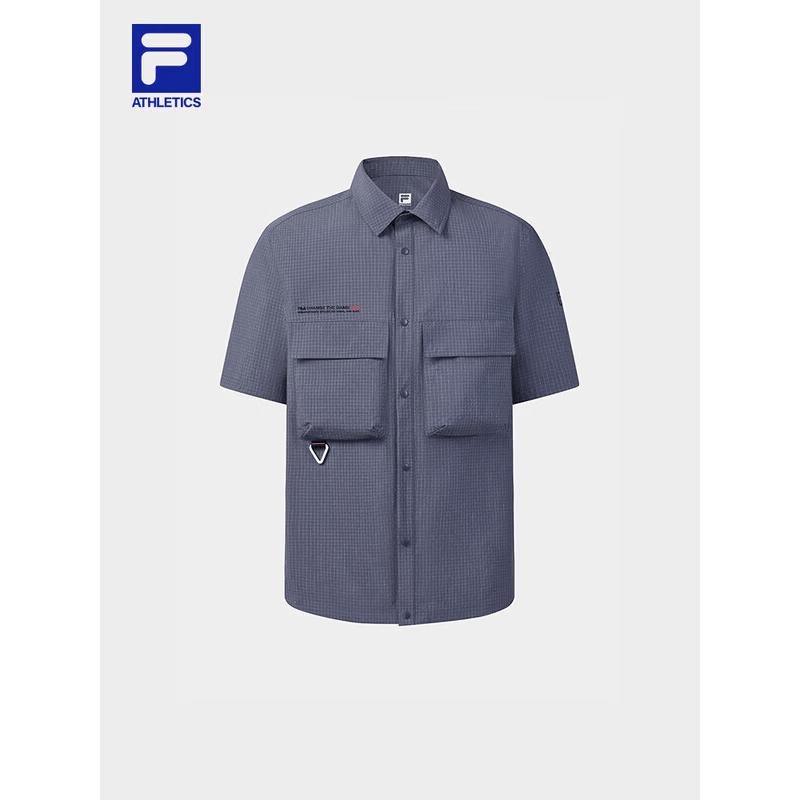 FILA Men s Plaid Short Sleeve Woven Shirt 2XL