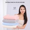 Soft Coral Fleece Facial Towel: Absorbent, Thick, and Comfortable for Home or Dorm Use