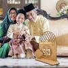 Wooden Ramadan Eid Countdown Calendar Islamic Mubarak-Themed Party Supplies for Home Room Decoration Indoor Desk Accessory